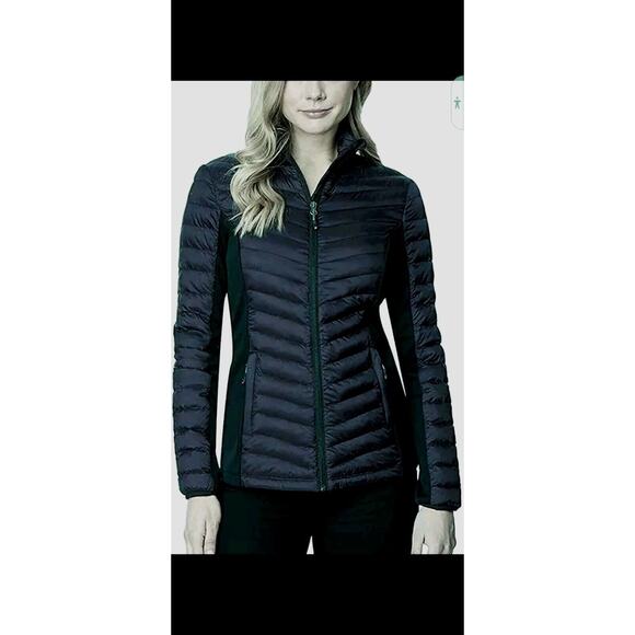 32 DEGREES HEAT Puffer Jacket Women's XSmall Navy Blue Packable Contemporary EUC - Picture 6 of 12